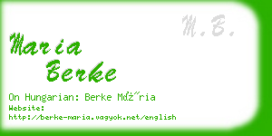 maria berke business card